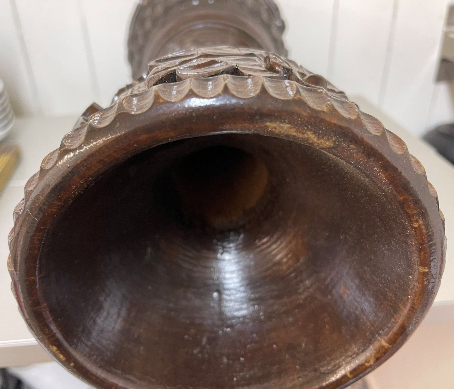 Vasi & Recipienti: Geschnitzte Holz Vase - H 52cm – Usato da Oftringen venduto da Vucki 2