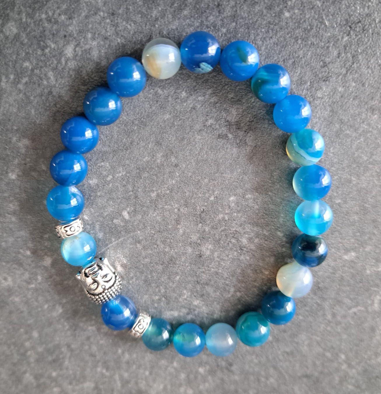 Armbänder & -reifen: Bracelet en perles d'agathe – Neu und originalverpackt aus St-Imier von supernova21 1