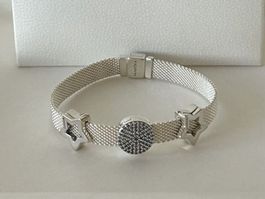 Original Pandora Reflexions™ Armband mit 3 Clip Charms
