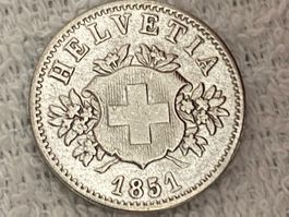 20 centimes/Rappen 1851 – reproduction / copie
