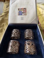 Serviettenringe 4er Set Nestle Wellenmuster Metall guter Zus