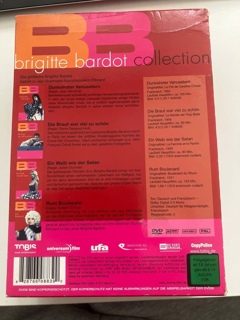 Tutti i DVDs: Brigitte Bardot Collection Box, 4 DVDs – Usato da Arbon venduto da JoJoAs 1