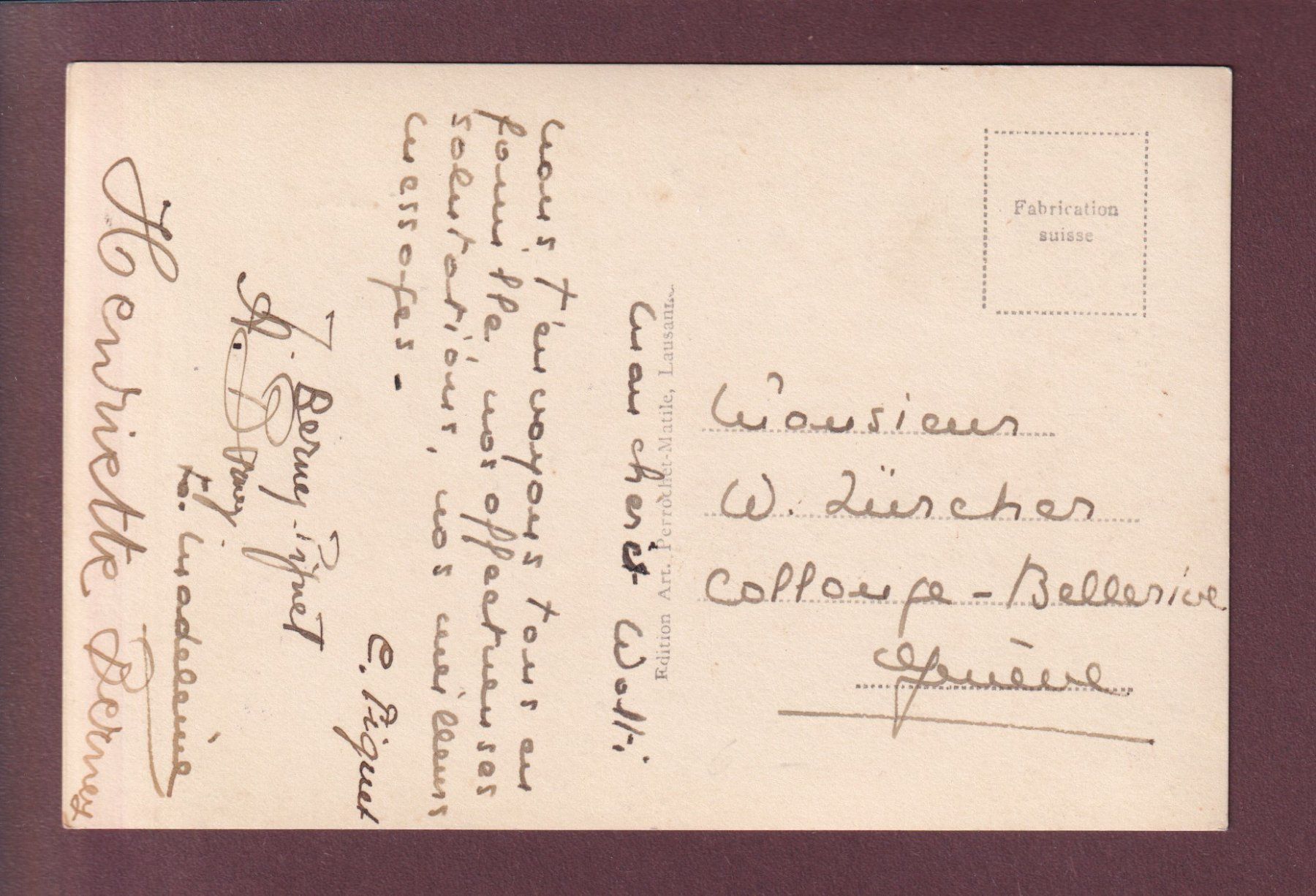 Cartoline postali: LE PONT - Eglise - Lac de Joux – Usato da Pully venduto da nicecards 1