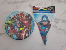 NEU, Avengers Party Set: Teller und Girlande