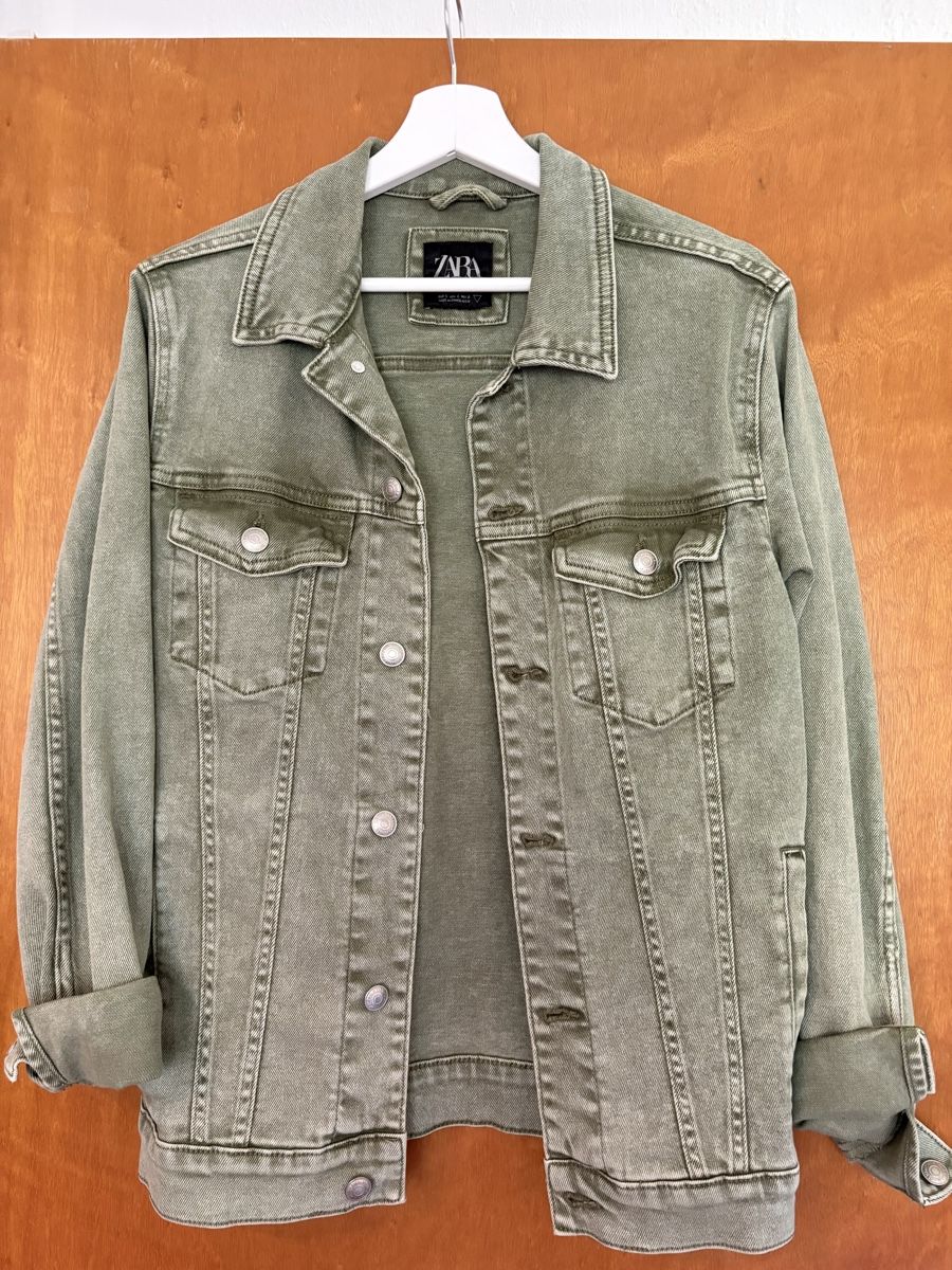 Zara Giacche: Zara Denim Jacke Khaki Grösse S  – Usato da Ebertswil venduto da shushuj