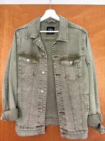Zara Denim Jacke Khaki Grösse S 