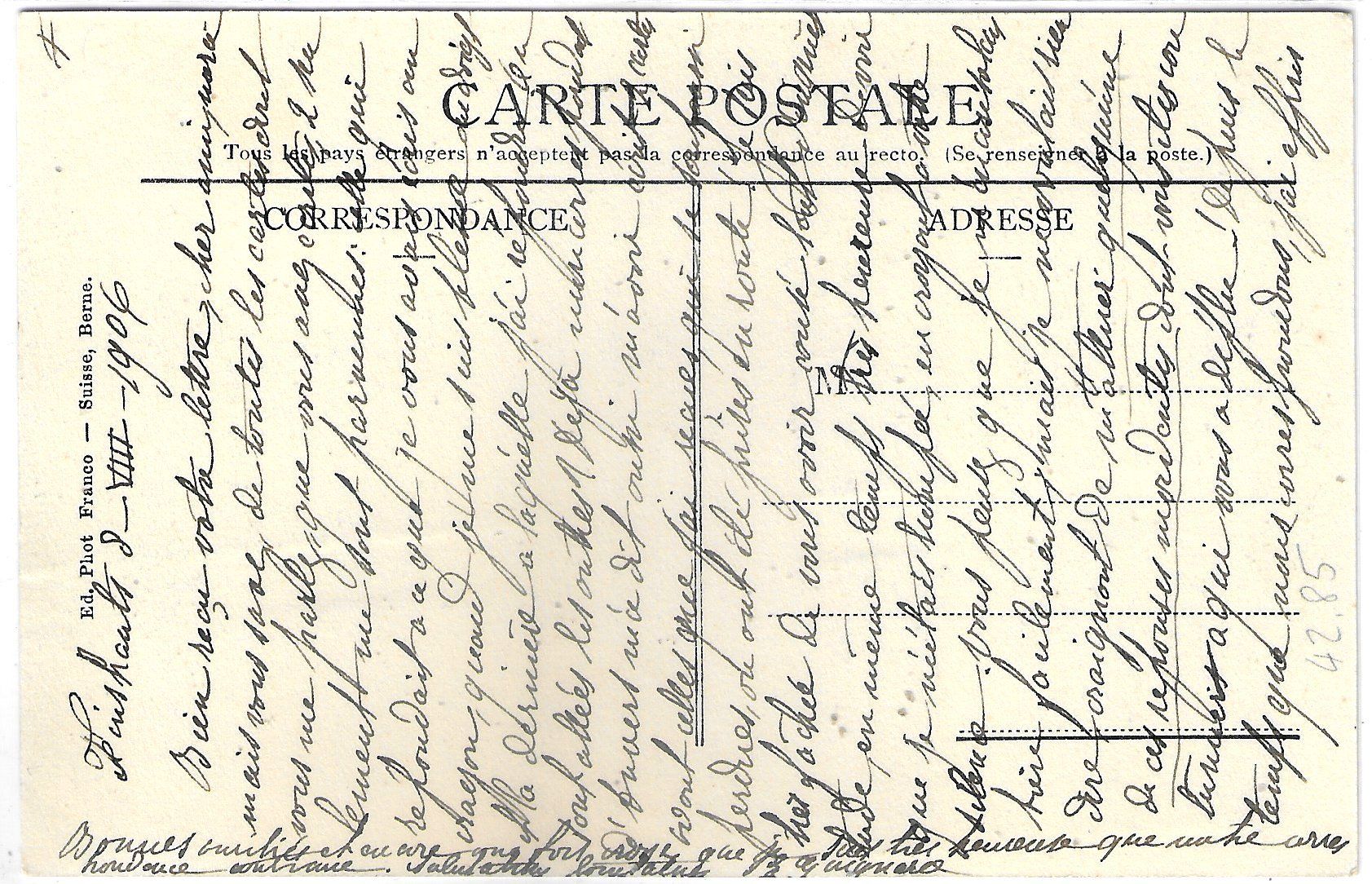 Cartoline postali: Fins-Hauts - Interieur du village - animee – Usato da Ettingen venduto da Kartenplanet 1