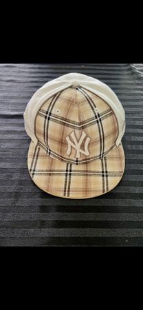 New Era Yankees Cap Beige Karomuster Grösse 7 1/4