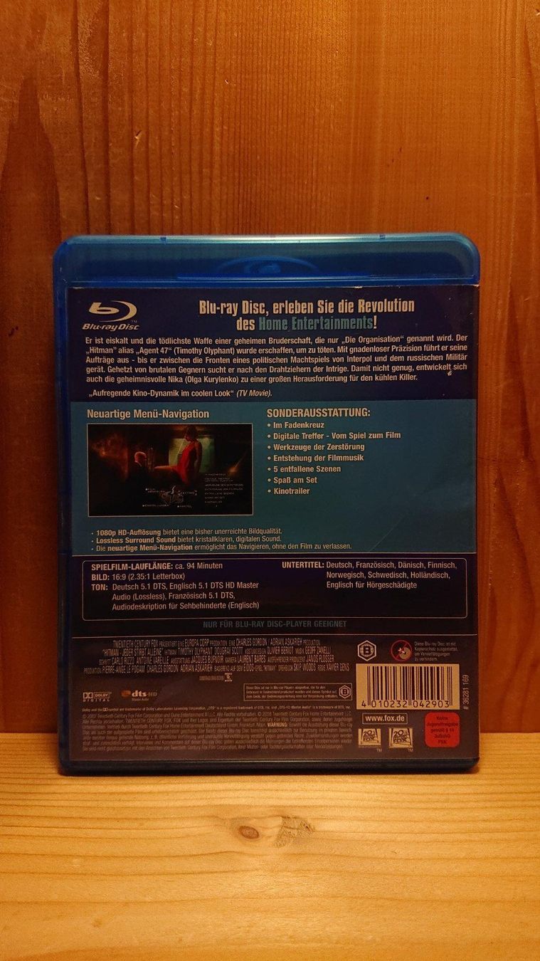 Alle DVDs: HITMAN Jeder stirbt alleine Blu-Ray – Gebraucht aus Wilderswil von Exebub 1
