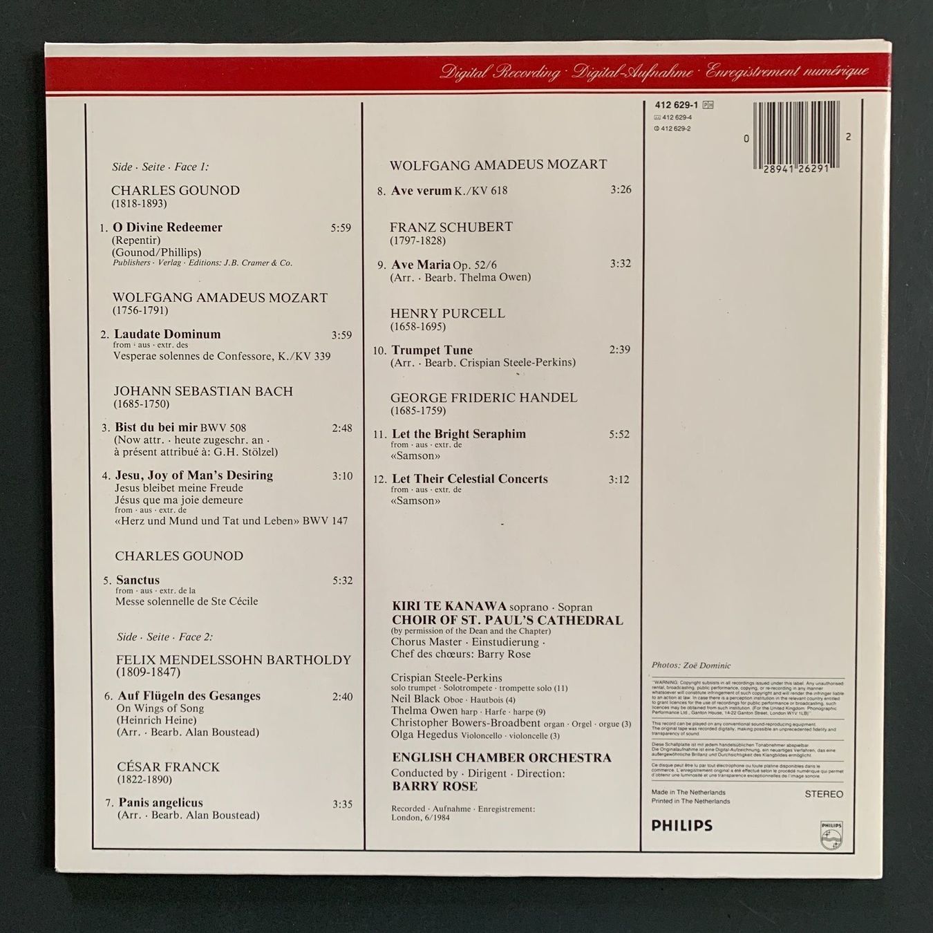 Dischi in vinile: Kiri Te Kanawa: Ave Maria – Usato da Stans venduto da Abukadnezar 1