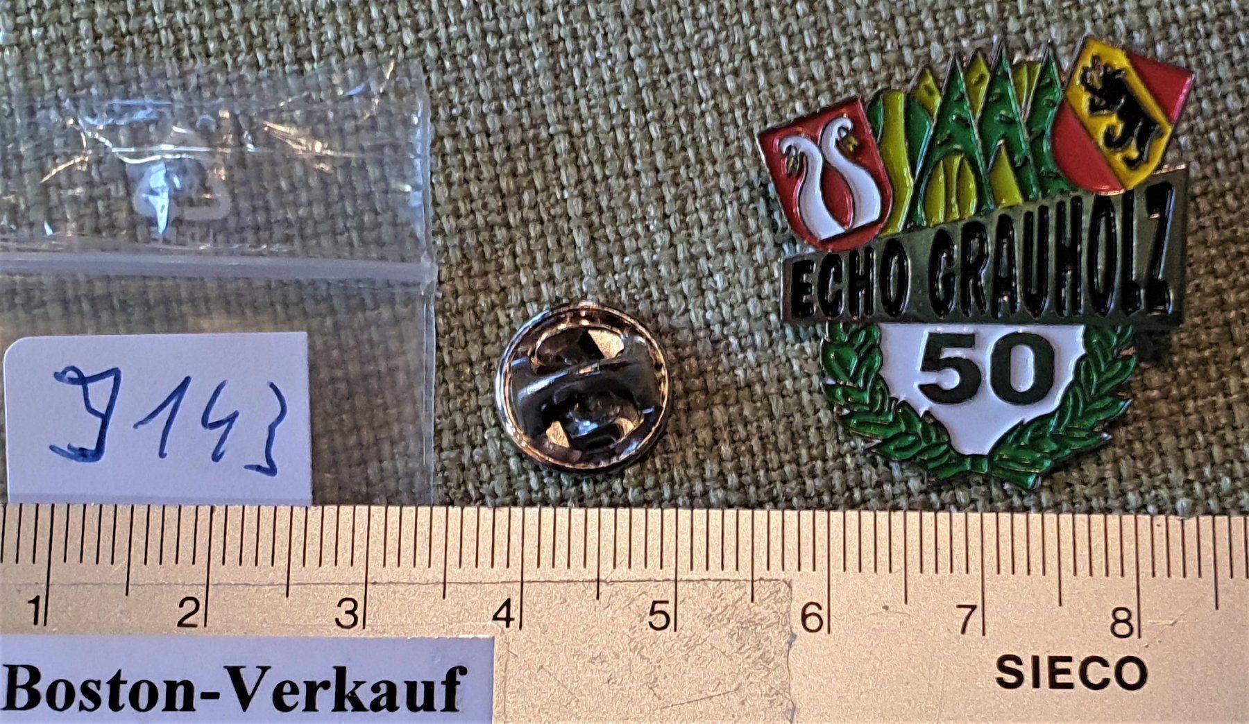 Modellautos: J143 - Pin Echo Grauholz Bern – Gebraucht aus Reinach BL von Boston-Verkauf 1