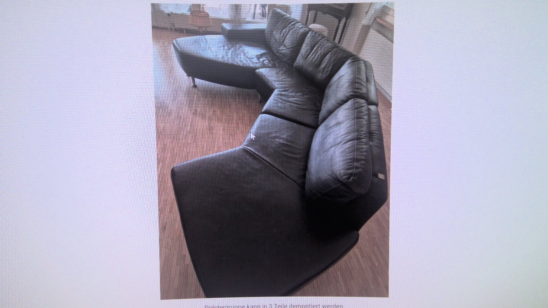 Sofas: schwarze Lederpolstergruppe HUMMEL – Gebraucht aus Steffisburg von Mira0001