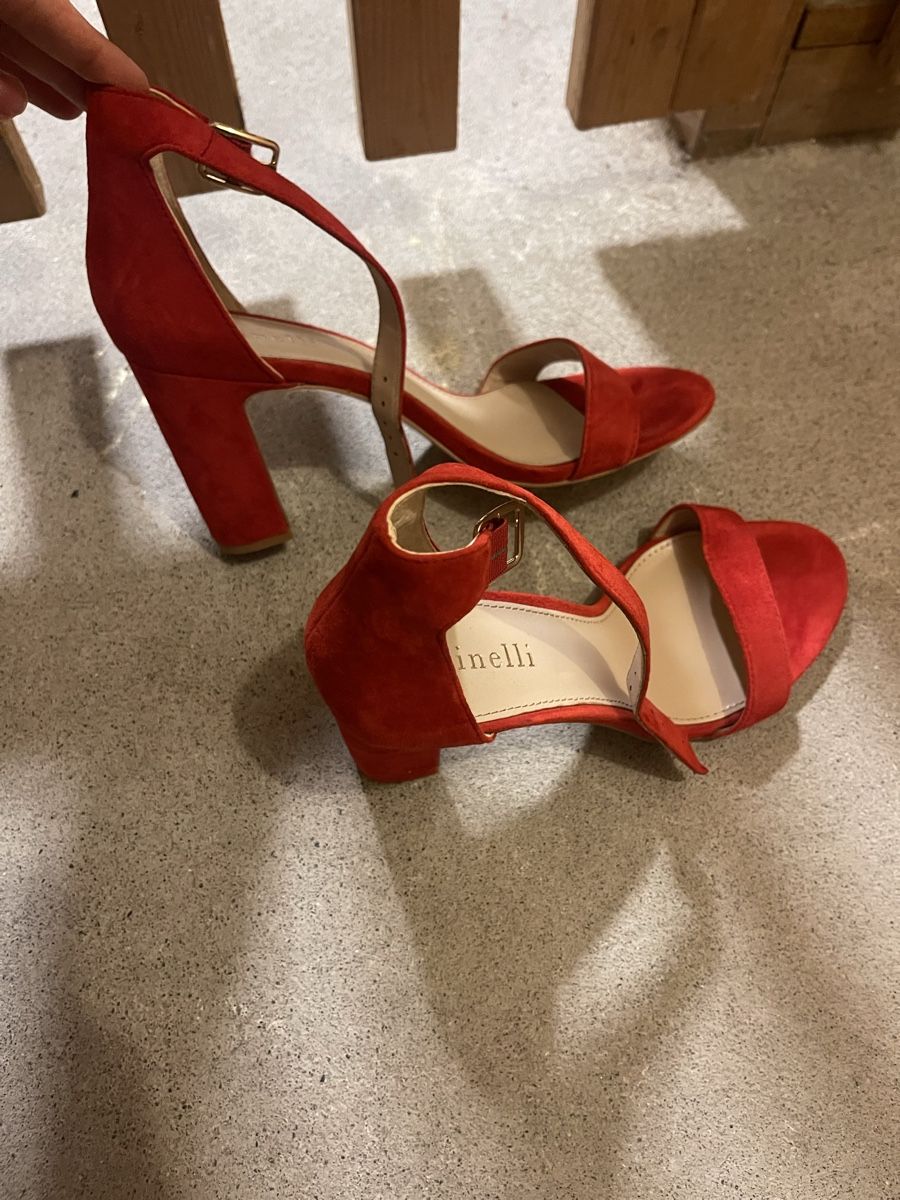Scarpe da donna: Rote Minelli Sandalen mit Absatz Gr 39 – Nuovo (secondo la descrizione) da Horgen venduto da Ed0 3