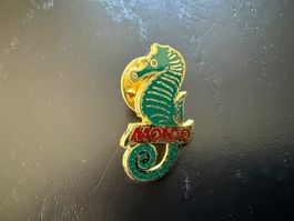 Pin/Anstecker "Mondo" Seepferdchen, goldig, Rarität!