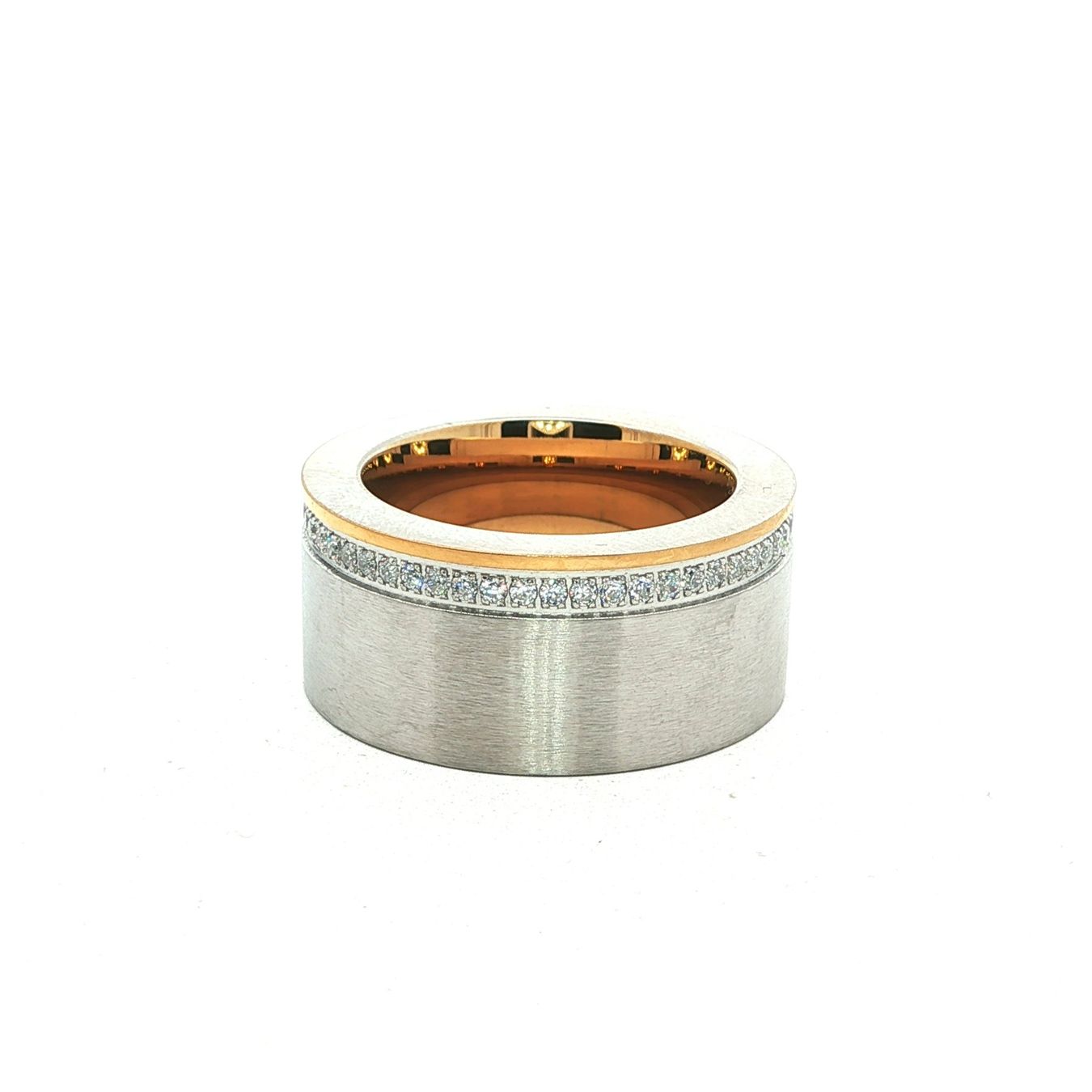 Olga Ribler Anelli: Edelstahl Bicolor Statement  Ring  Ringgrösse 48 – Nuovo (secondo la descrizione) da Luzern venduto da Schmuckoutlet 3