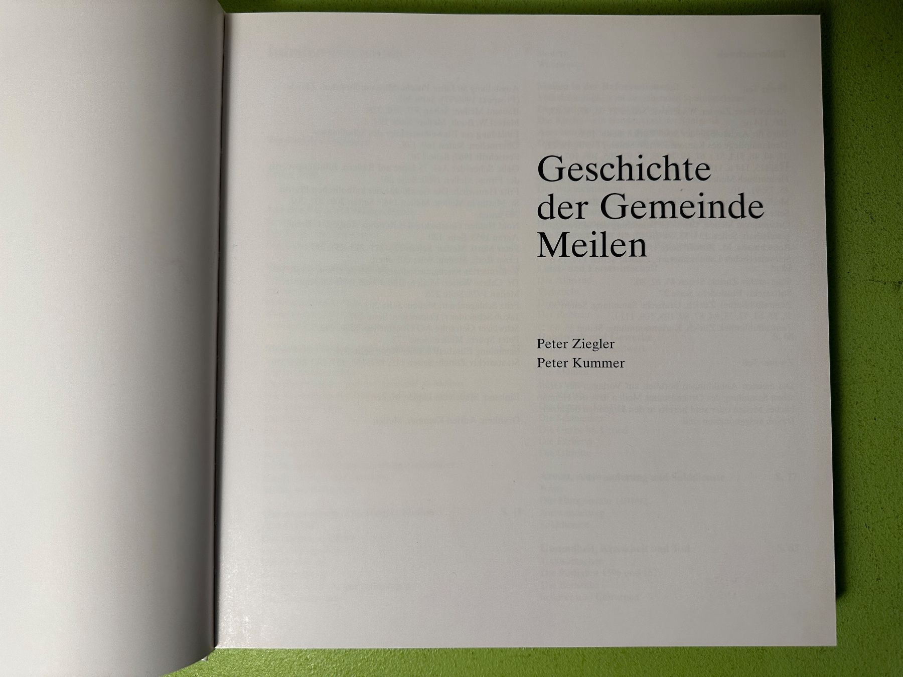 Libri: Peter Ziegler, Peter Kummer: Geschichte der Gemeinde Meilen. – Usato da Zürich venduto da allp 1