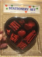 VINTAGE Stationery Set in Herzform - ca. 1986, SELTEN