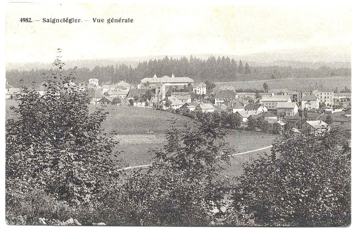 Cartoline postali: AK SAIGNELEGIER vue generale 1907 – Usato da Schlossrued venduto da Aronliam