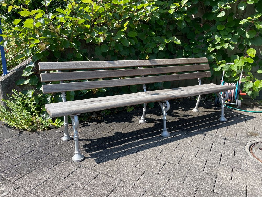 Breite Gartenbank aus Eiche massiv Kaufen auf Ricardo