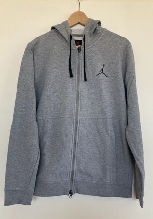 Sweat à capuche Jordan grise zippée, taille S, homme