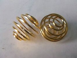 Perlenhülle   goldfarbig    20mm