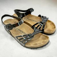 Sandales Birkenstock Bali cuir noir, Pointure 38