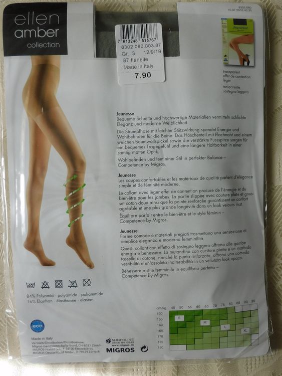 Chacaresse Strumpfhose, Gr. 40-42, schwarz, glänzend