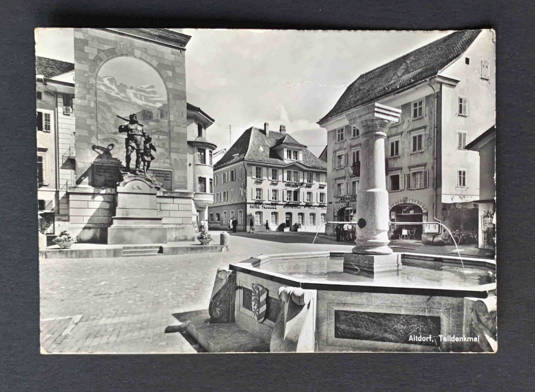 Cartoline postali: AK Altdorf Telldenkmal – Usato da Goldau venduto da artelier1