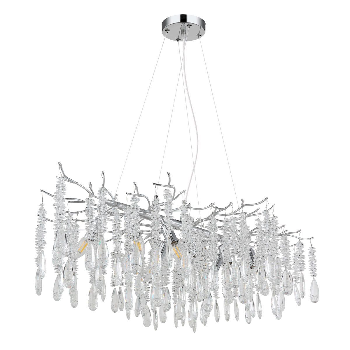 Lampadari & plafoniere: Pendelleuchte, Silber, 100 cm x 60 cm – Nuovo (secondo la descrizione) da Kreuzlingen venduto da Smart-Light 6