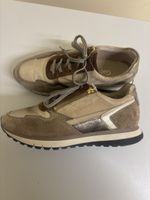 Gabor Damen Sneaker Gr. 38.5 Beige/Gold - Top Zustand!