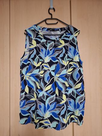 Blusenshirt Gr. 48, Bonita, ärmellos, bunt gemustert