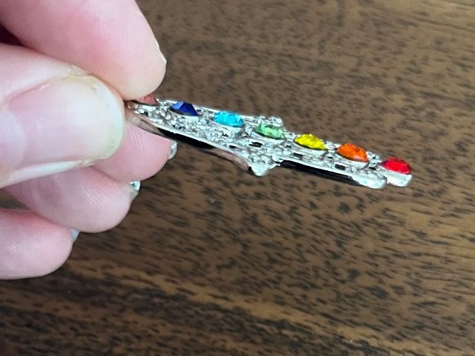 Ciondoli: Hamsa Kette mit Chakra Steinen – Nuovo e nell'imballaggio originale da Gams venduto da Mariawicca 5