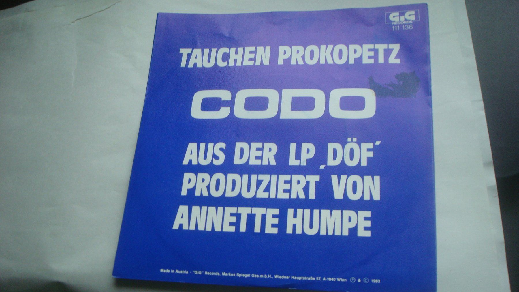 Dischi in vinile: Tauchen Prokopetz Codo aus der LP "Döf" 1983 – Usato da Münchenstein venduto da Pesci6