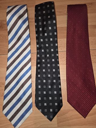 3er Set Herren Krawatten, Top Zustand, Seide!