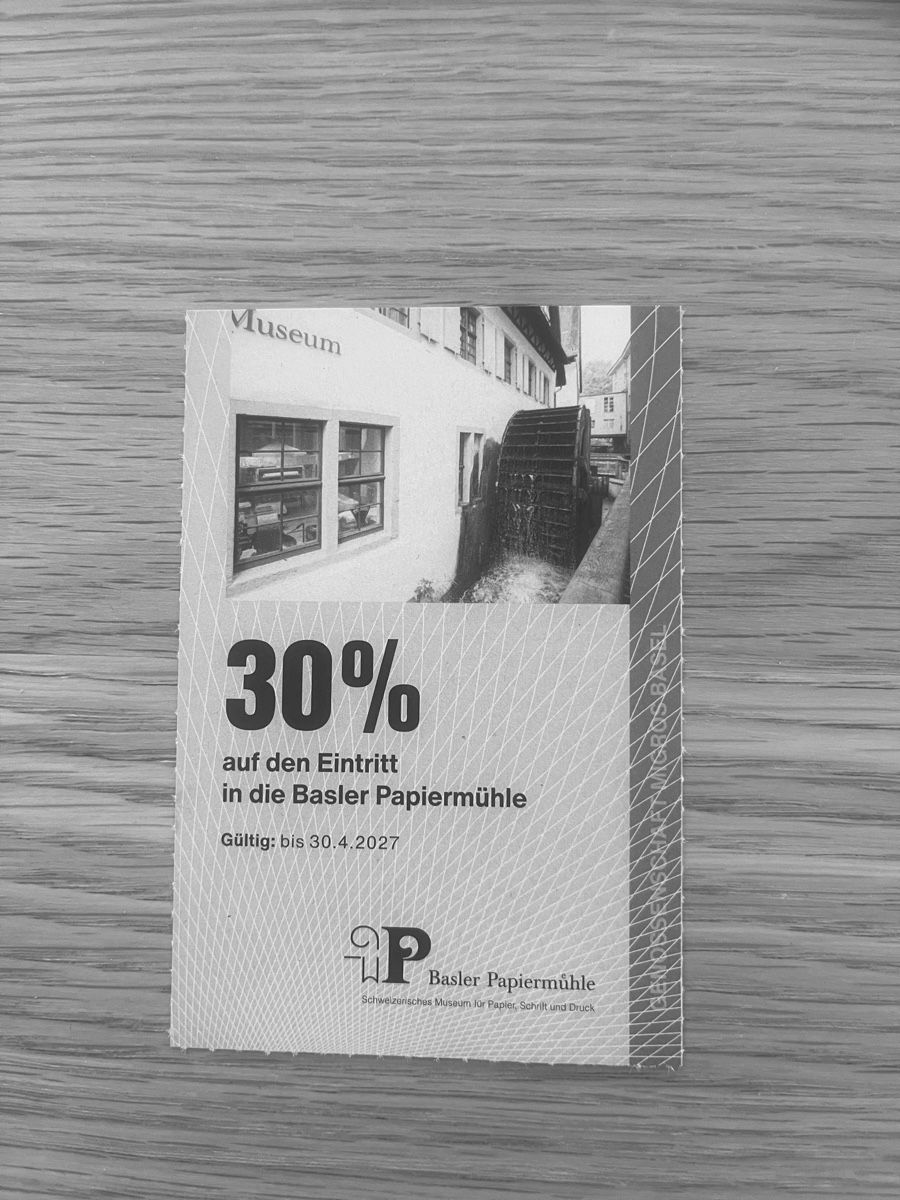 Buoni: 30% auf den Eintritt Museum Basler Papiermühle – Nuovo (secondo la descrizione) da Reinach BL venduto da present4you