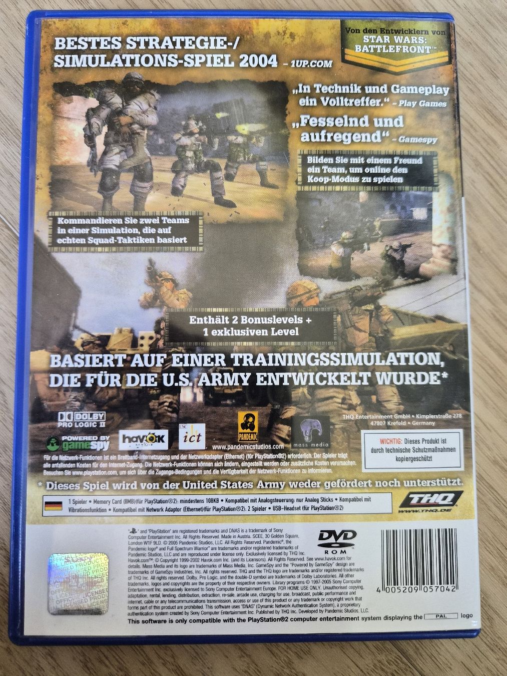 Sony Spiele: Jeu PlayStation 2 Full Spectrum Warrior  – Gebraucht aus La Joux FR von car_ck96 2