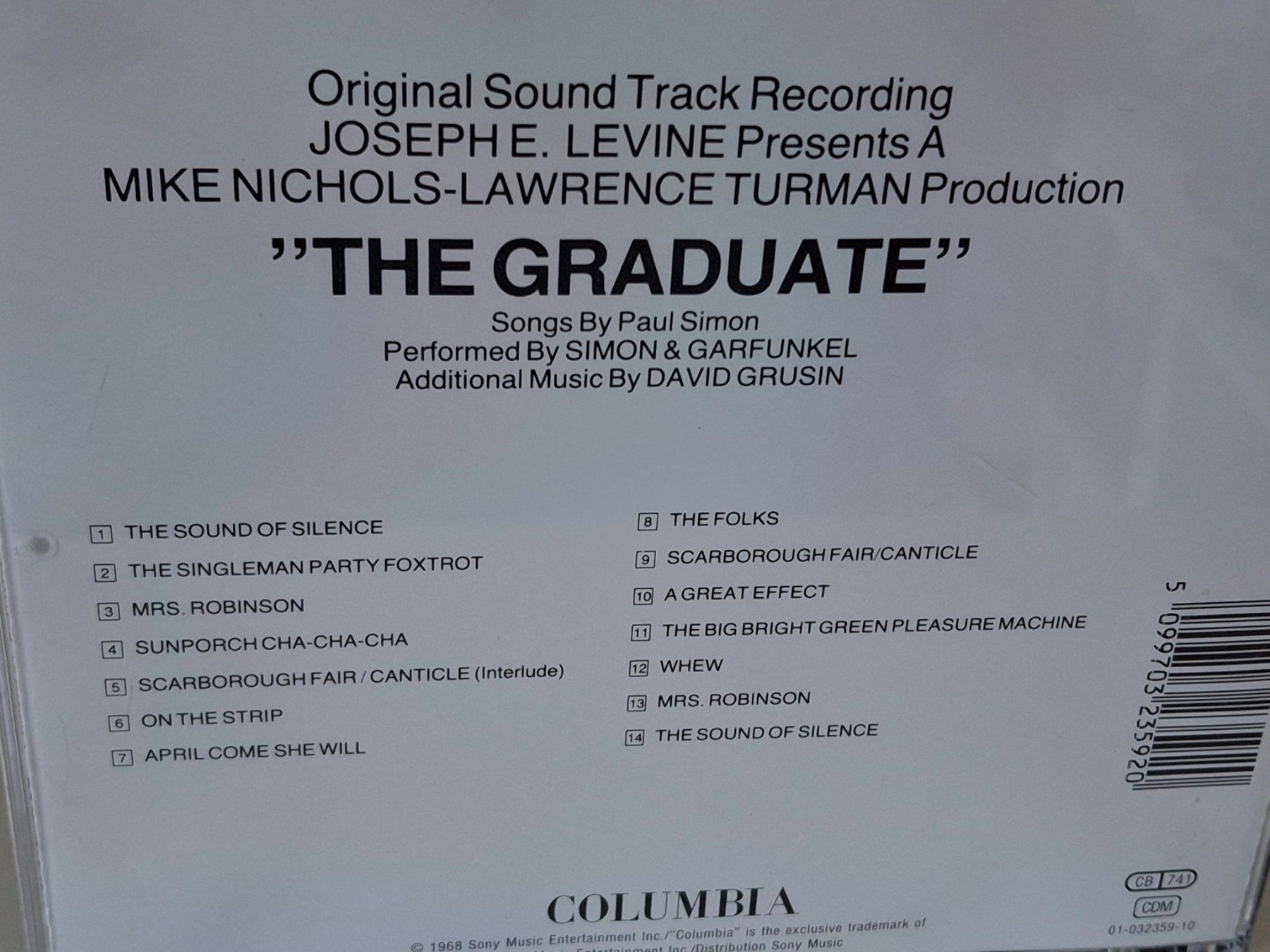 CD: CD Soundtrack The Graduate - Simon & Garfunkel – Usato da Aarberg venduto da Jackup1 1