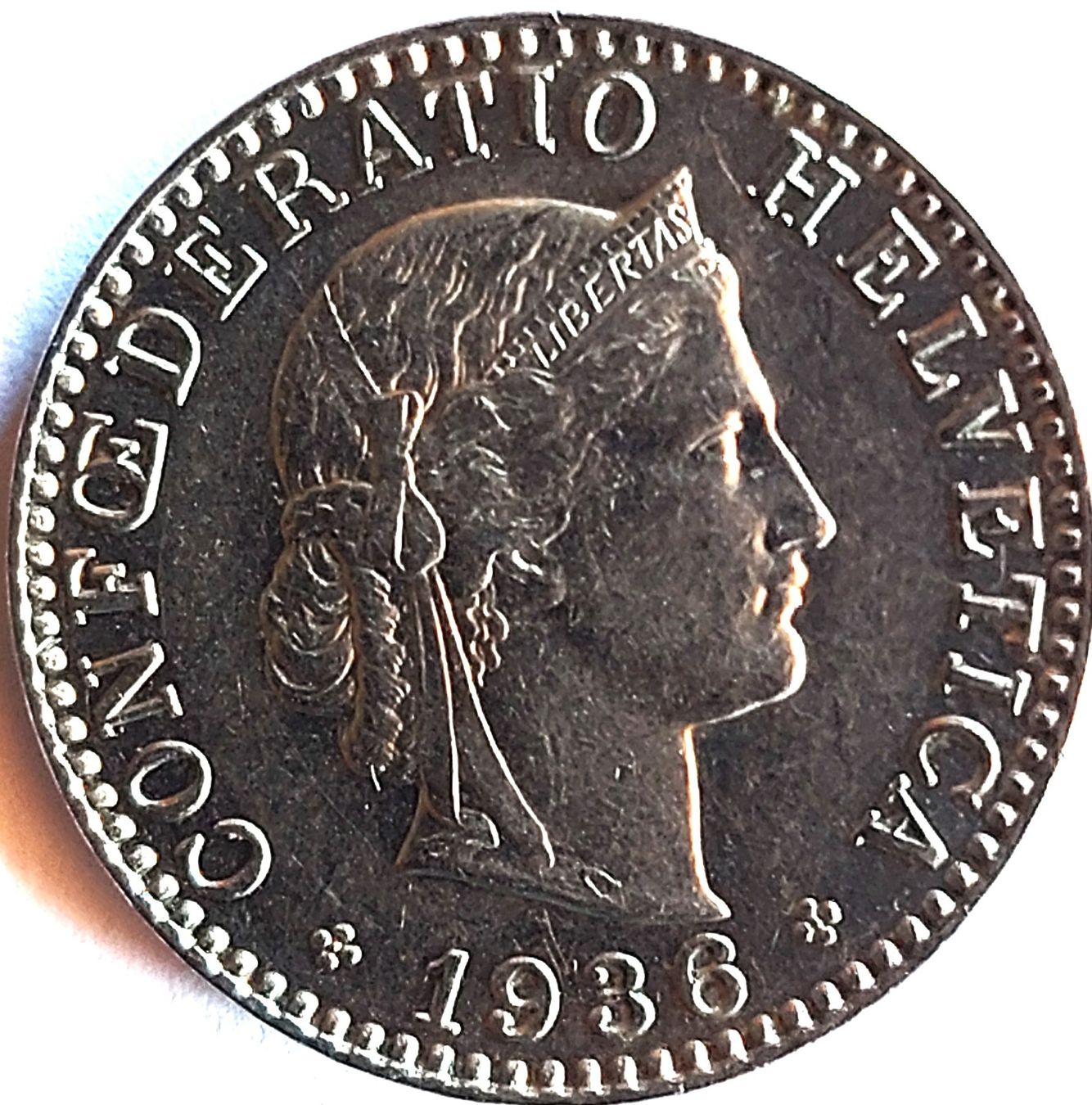Tutti le monete: 20 Rappen 1936 – Usato da Arch venduto da coinsandmore