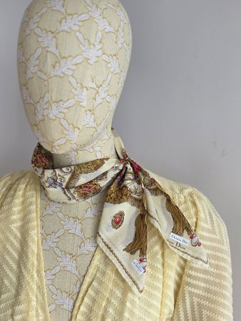Vintage Christian Dior Baumwolltuch 50x50 cm