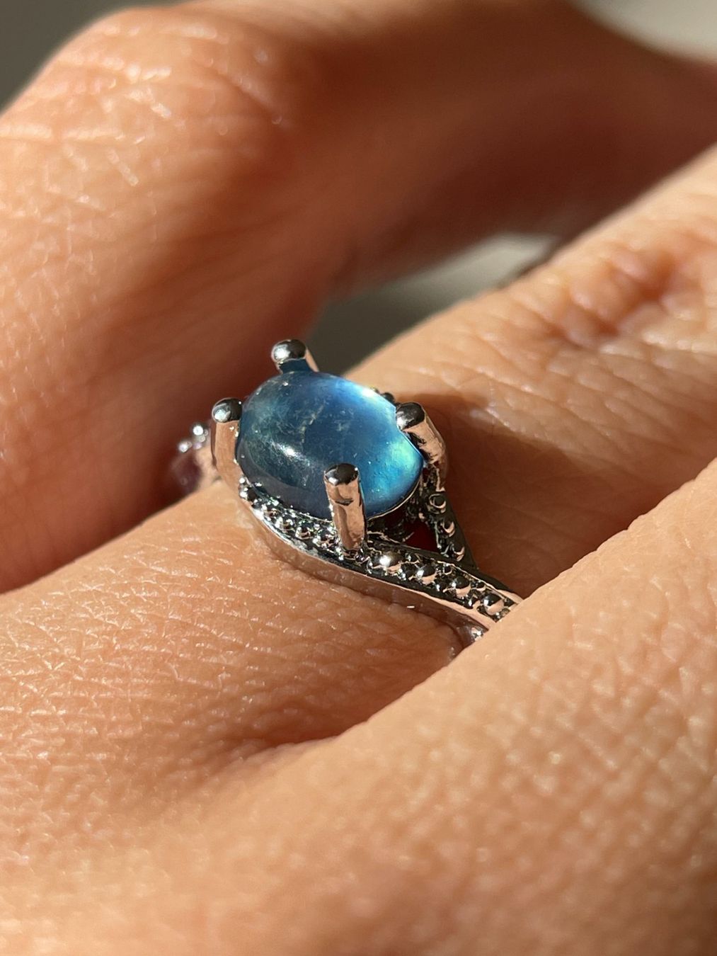 Anelli: 100 % echte rAquamarin-Ring – Edelsteinring – Nuovo e nell'imballaggio originale da Schiers venduto da sisikristall 6