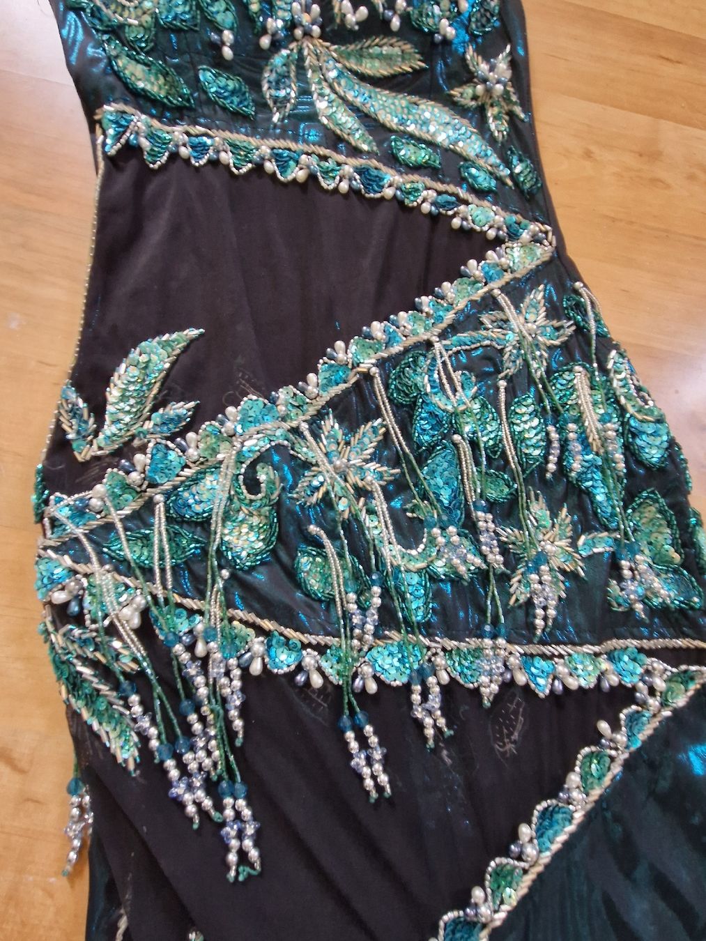 Vestiti: Wunderschönes orientalisches Tanzkleid, petrol – Usato da Weggis venduto da Oswadan 3