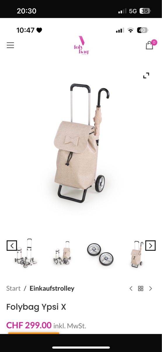 Sonstiges für Haushalt & Wohnen: folybag Einkaufstrolley – Neu und originalverpackt aus Gossau SG von 7R360 1