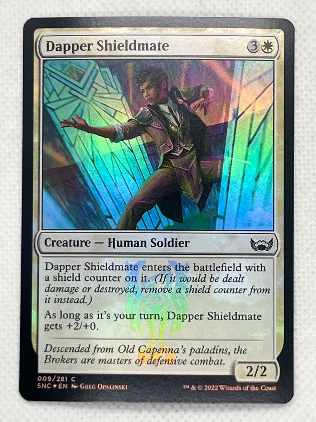 Magic The Gathering Sammelbilder & Trading cards: MTG Dapper Shieldmate SNC 009 Englisch Common Foil – Gebraucht aus Hinterkappelen von Kim1992