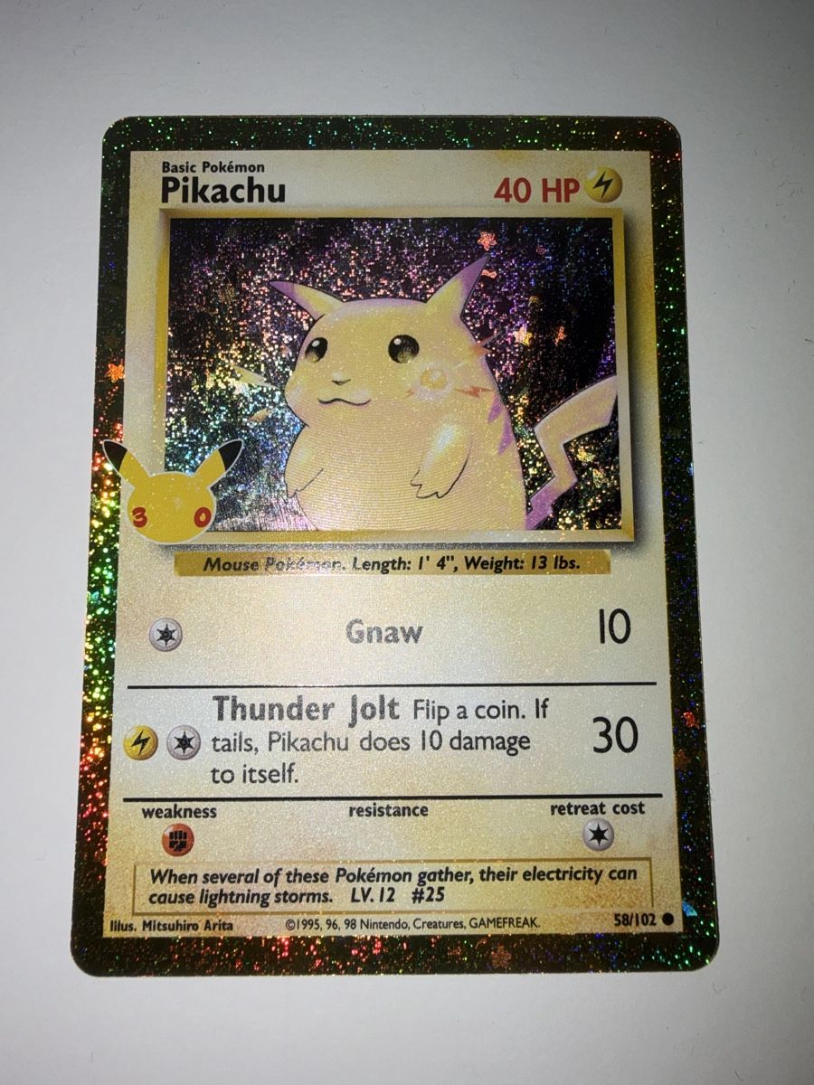 Pokémon Carte collezionabili: Pikachu 58/102 30th Celebration – Nuovo (secondo la descrizione) da Tenero venduto da iri_9wgx 2