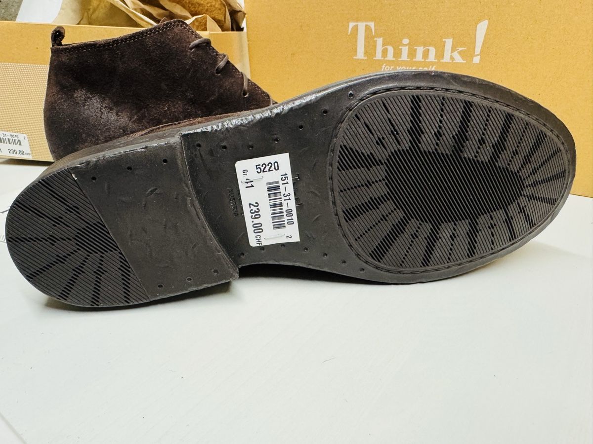 Think Scarpe da uomo: Bottines Think! daim marron automne pointure 41 – Nuovo e nell'imballaggio originale da Brügg BE venduto da Goob 7