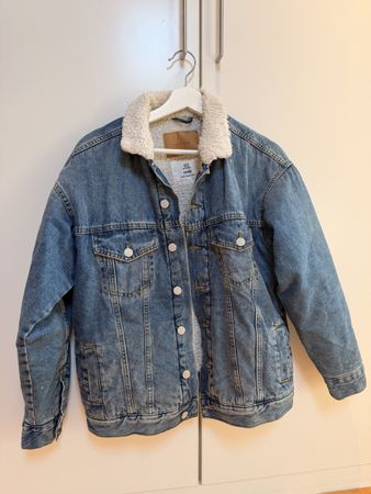 Jeans Jacke mit Teddyfutter, Grösse XS