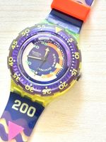 Swatch Swiss Scuba Diving Uhr 200m blau neon