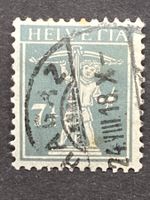 Schweiz 1918 Tellknabe 7.5 Vollstempel RAGAZ 24.VIII.18