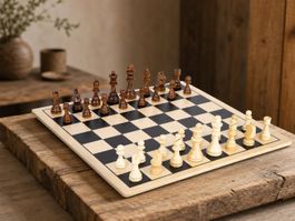Échecs et dames XL en bois ( NEUF )