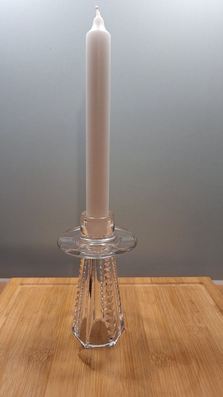 Portacandele: Vintage Kristallglas Kerzenständer oder Vase, geschliffen – Usato da Dornach venduto da majo8689 2